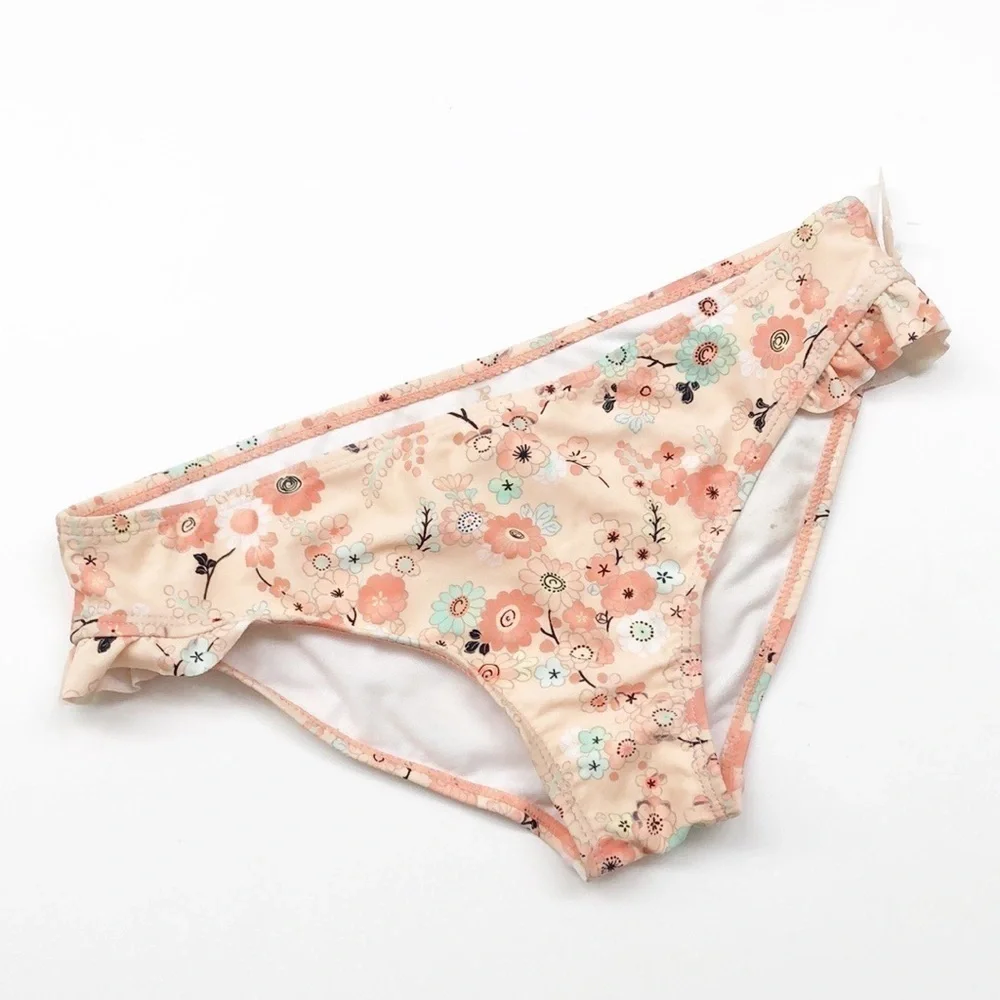 Raisins girls peach floral printed bikini bottoms